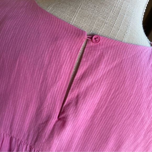 Charles Henry Pink Flutter Sleeve Tiered Mini Babydoll Dress - Picture 4 of 11